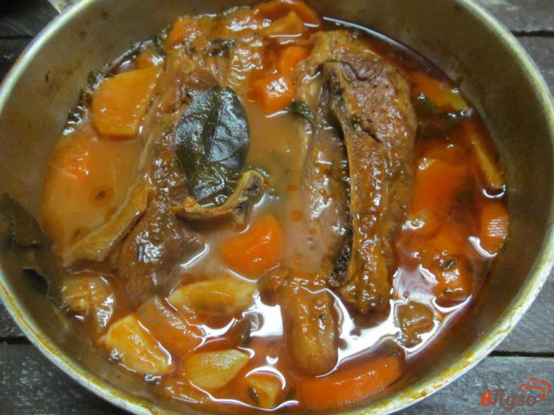 Фото приготовление рецепта: Овощное рагу с бараниной шаг №7