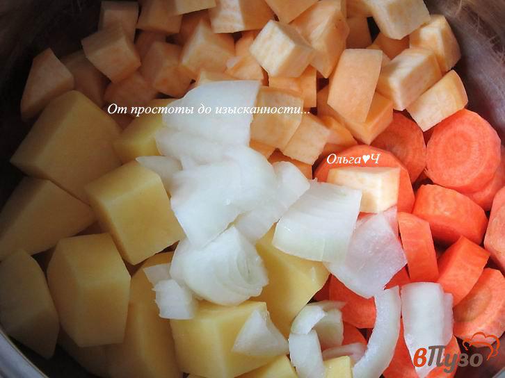 Фото приготовление рецепта: Овощное рагу с репкой (без масла) шаг №1