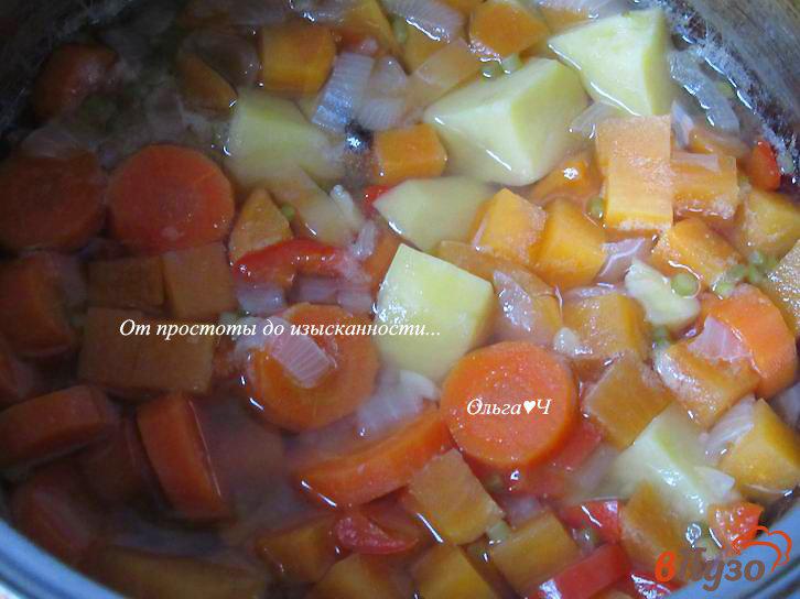 Фото приготовление рецепта: Овощное рагу с репкой (без масла) шаг №3