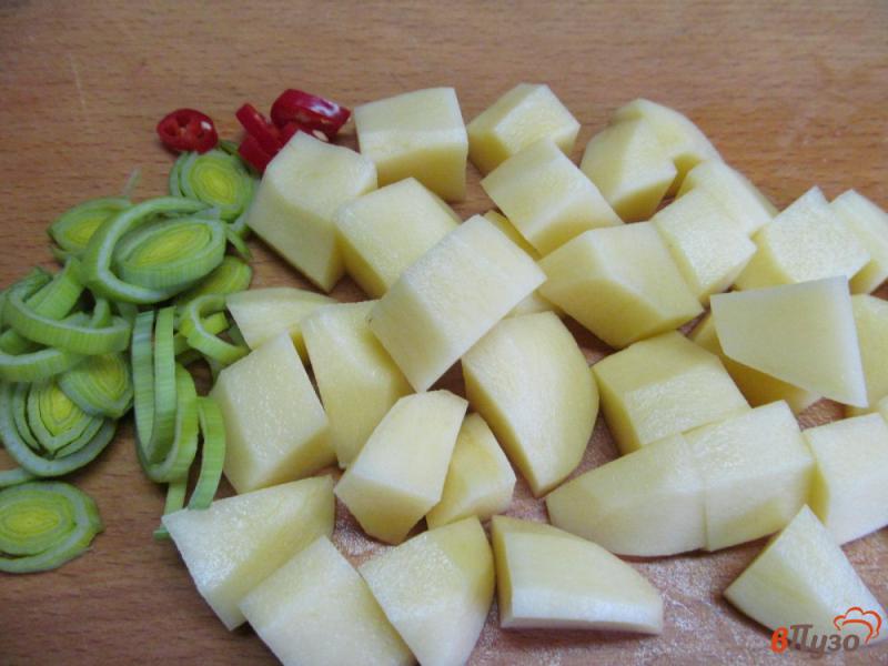 Фото приготовление рецепта: Картофель с грибами тыквой и рисом шаг №1
