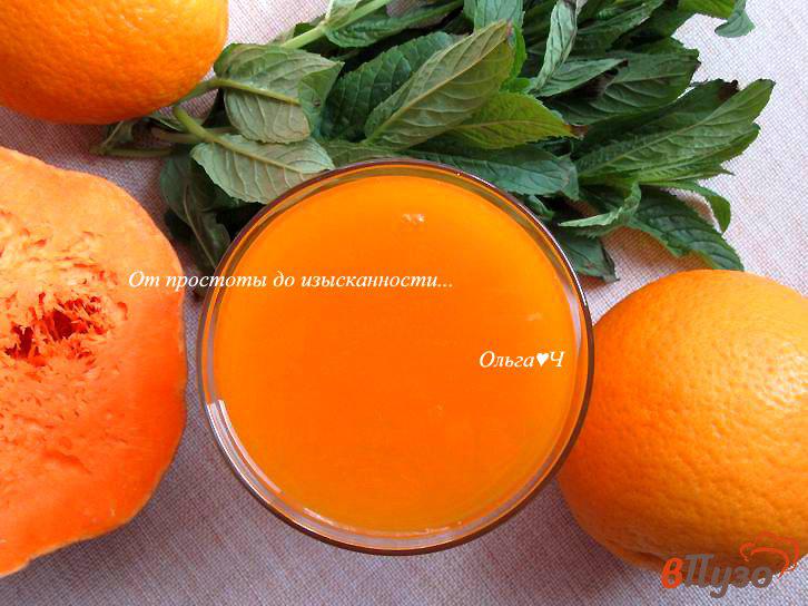 Фото приготовление рецепта: Напиток из тыквы, апельсина и мяты шаг №5