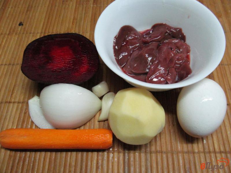 Фото приготовление рецепта: Овощные оладьи с куриной печенью шаг №1