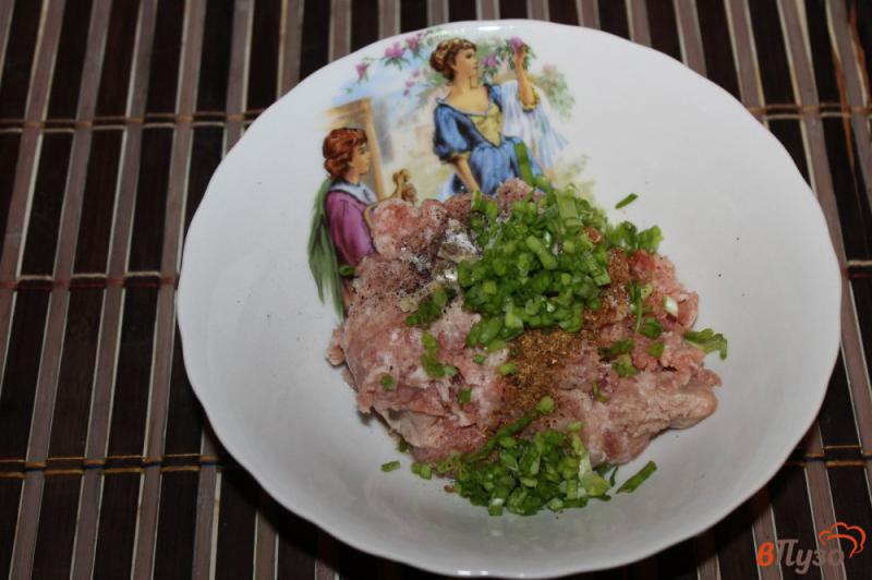Фото приготовление рецепта: Котлеты из свинины с зеленым луком под грибным соусом шаг №2