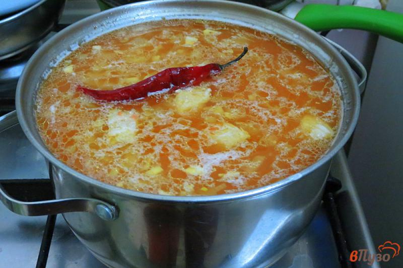 Фото приготовление рецепта: Суп из свинины с рисом шаг №7