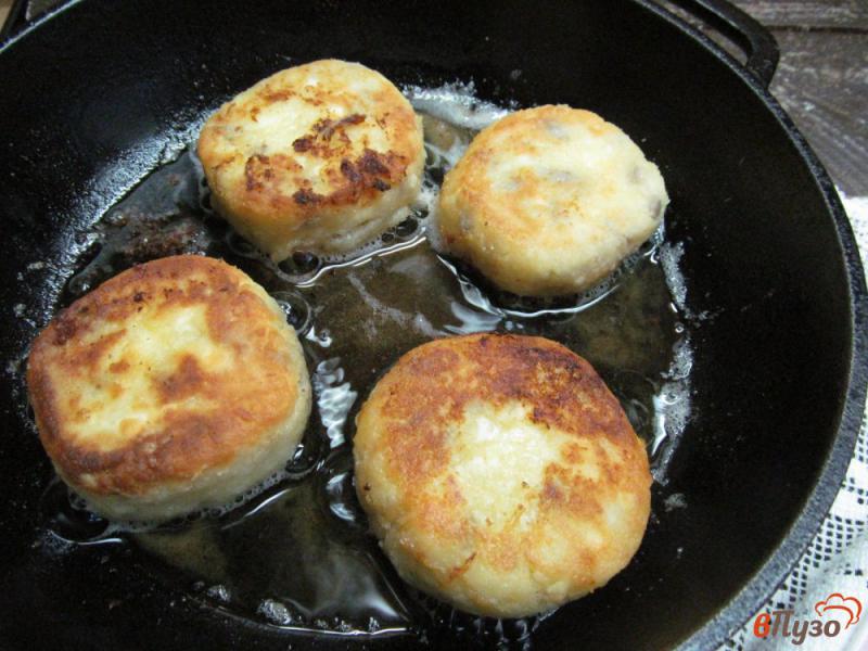 Фото приготовление рецепта: Творожные сырники с семечками под клюквенным соусом шаг №5