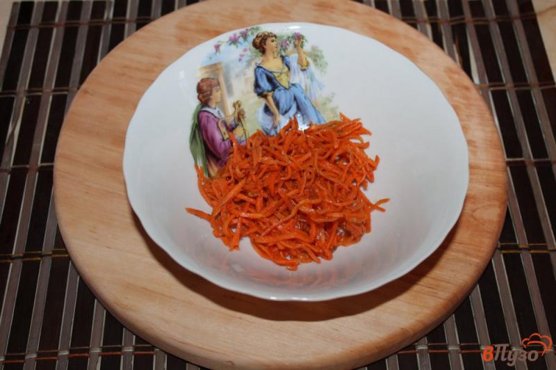 Фото приготовление рецепта: Салат из печени, яиц и моркови по - корейски шаг №3