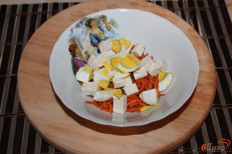 Фото приготовление рецепта: Салат из печени, яиц и моркови по - корейски шаг №5