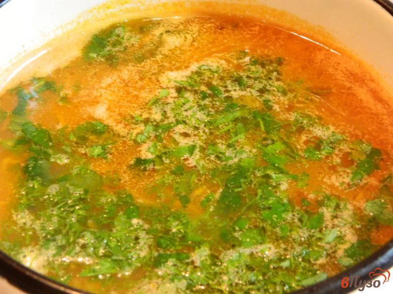 Фото приготовление рецепта: Суп рассольник с рисом на курином бульоне шаг №8