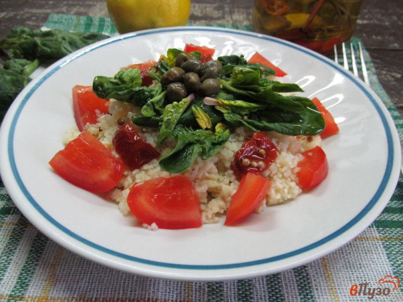 Фото приготовление рецепта: Табуле салат с яичным скрэмблом шаг №6