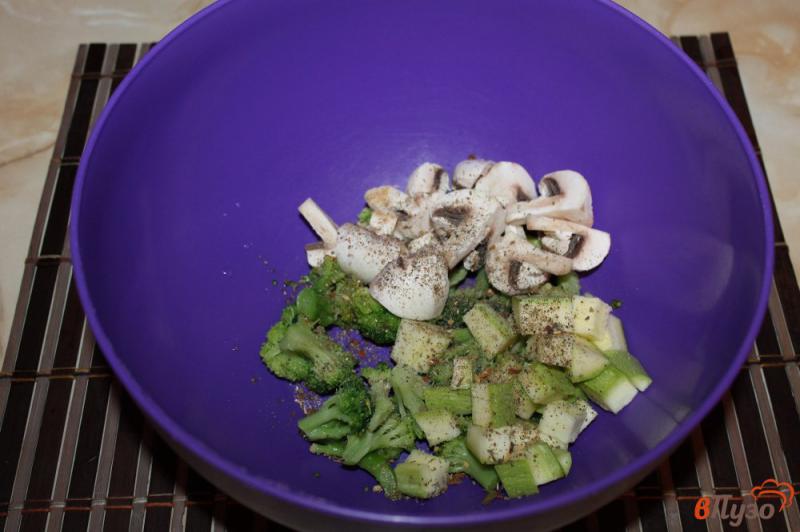 Фото приготовление рецепта: Запеченные овощи в сливочном соусе шаг №3