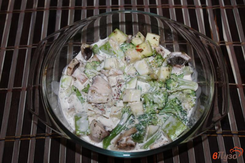 Фото приготовление рецепта: Запеченные овощи в сливочном соусе шаг №5