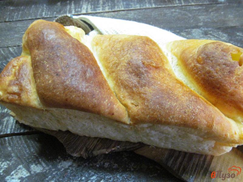 Фото приготовление рецепта: Хлеб с начинкой из картофеля с колбасой шаг №8