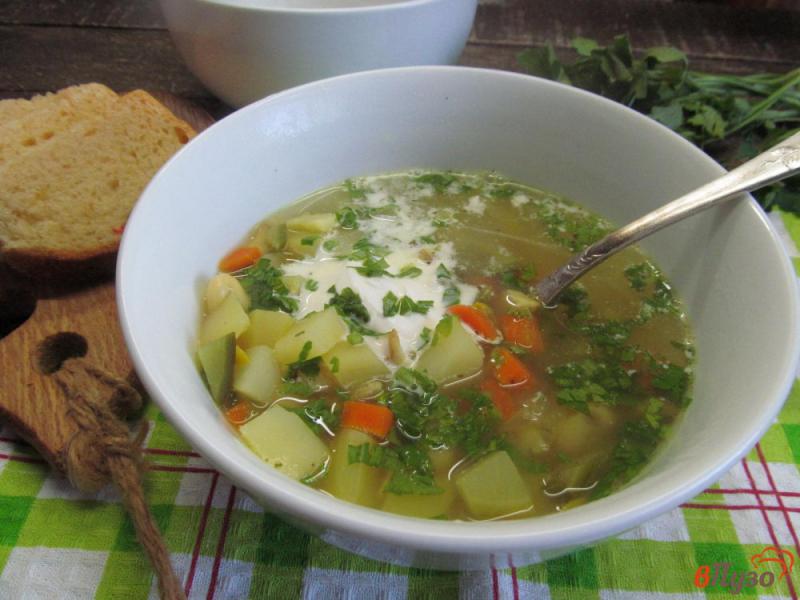 Фото приготовление рецепта: Фасолевый суп с репой шаг №6