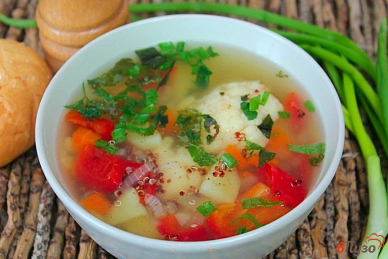 Фото приготовление рецепта: Суп с киноа и овощами шаг №6