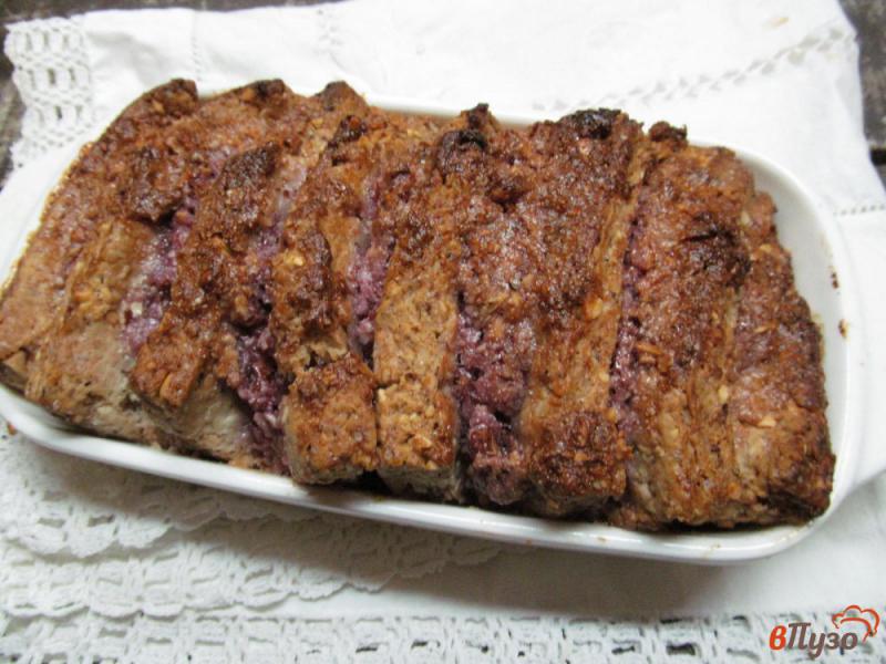 Фото приготовление рецепта: Малиновый кекс на ореховом тесте шаг №9