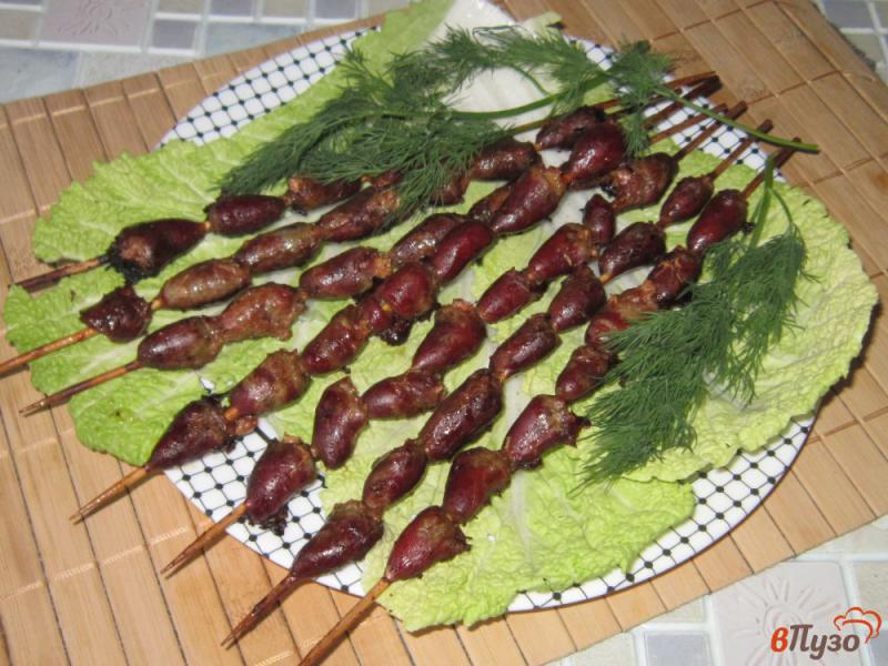 Фото приготовление рецепта: Шашлычки из куриных сердечек в соусе терияки в духовке шаг №6