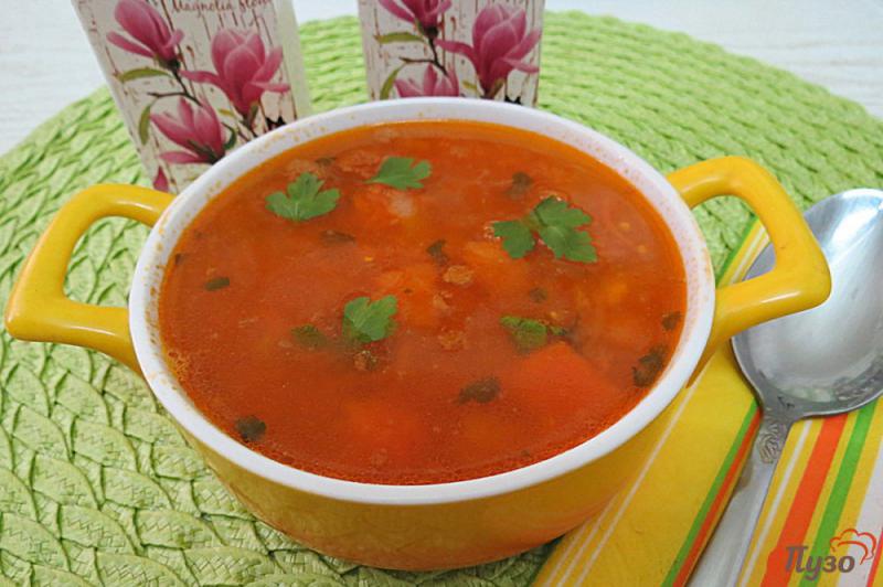 Фото приготовление рецепта: Суп из тыквы и чечевицы шаг №7