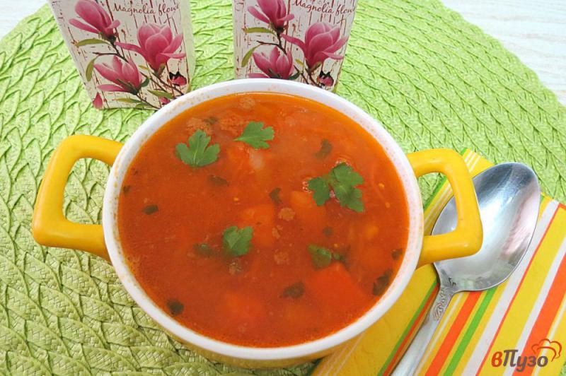 Фото приготовление рецепта: Суп из тыквы и чечевицы шаг №8
