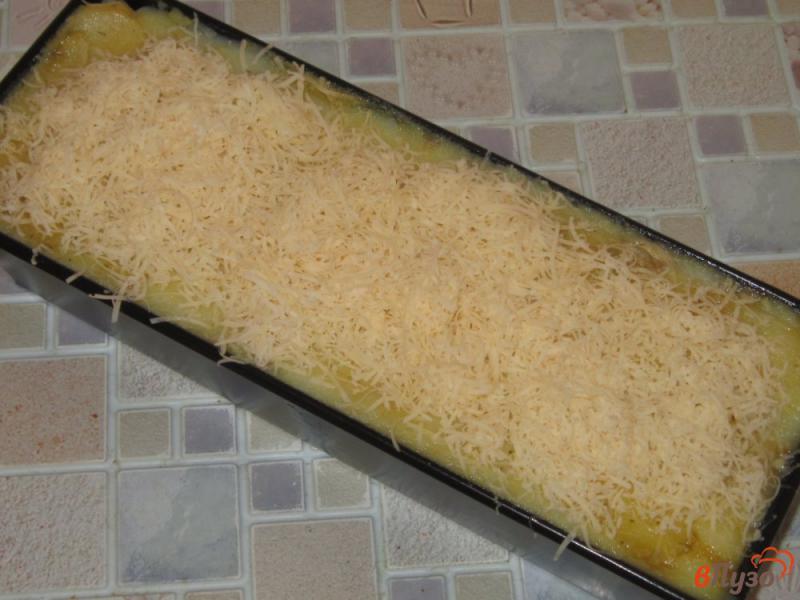 Фото приготовление рецепта: Картофельная запеканка со свининой и шампиньонами шаг №9
