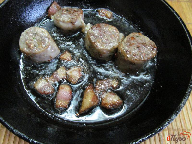 Фото приготовление рецепта: Паприкаш из фасоли с домашней колбасой шаг №2