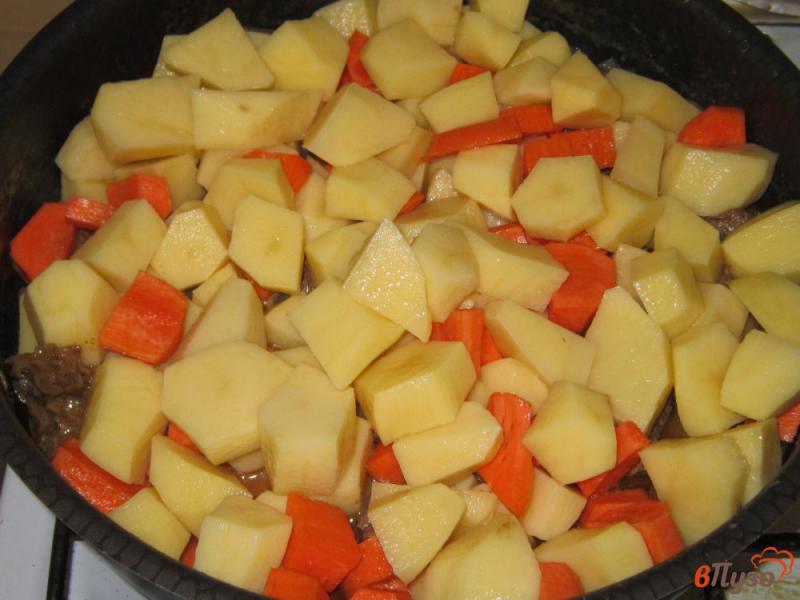 Фото приготовление рецепта: Рагу из говядины с овощами шаг №6