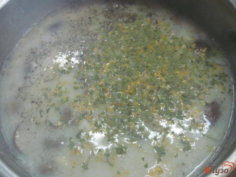 Фото приготовление рецепта: Суп грибной с клецками шаг №9