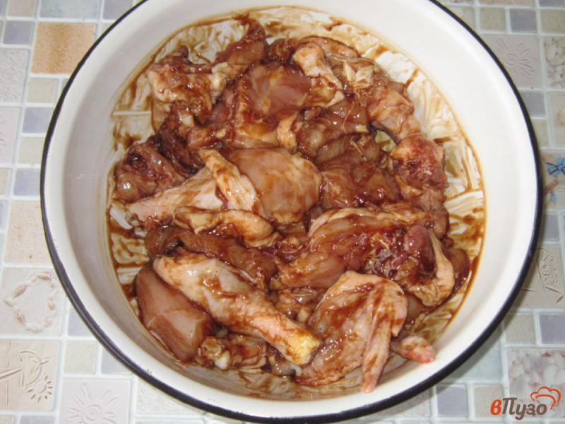 Фото приготовление рецепта: Куриные шашлыки в духовке в соусе терияки шаг №3