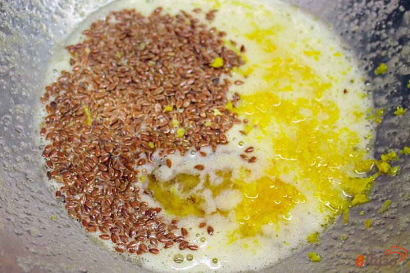 Фото приготовление рецепта: Ржаное печенье с лимоном и семенами льна шаг №3