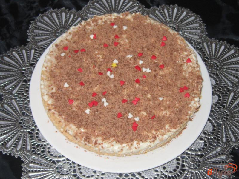Фото приготовление рецепта: Вафельный торт с творожным кремом шаг №7