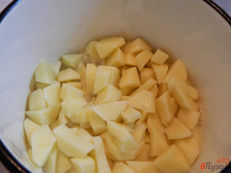 Фото приготовление рецепта: Тушеный картофель с кабачком и индейкой шаг №1