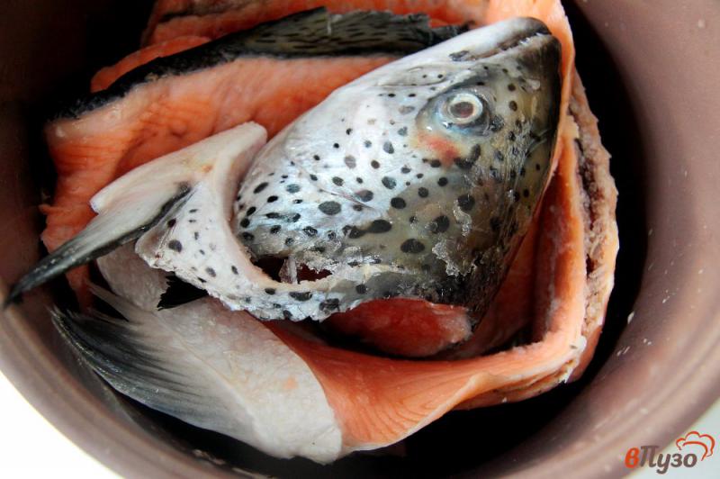 Фото приготовление рецепта: Рыбный суп с рисом и шпинатом в мультиварке шаг №1
