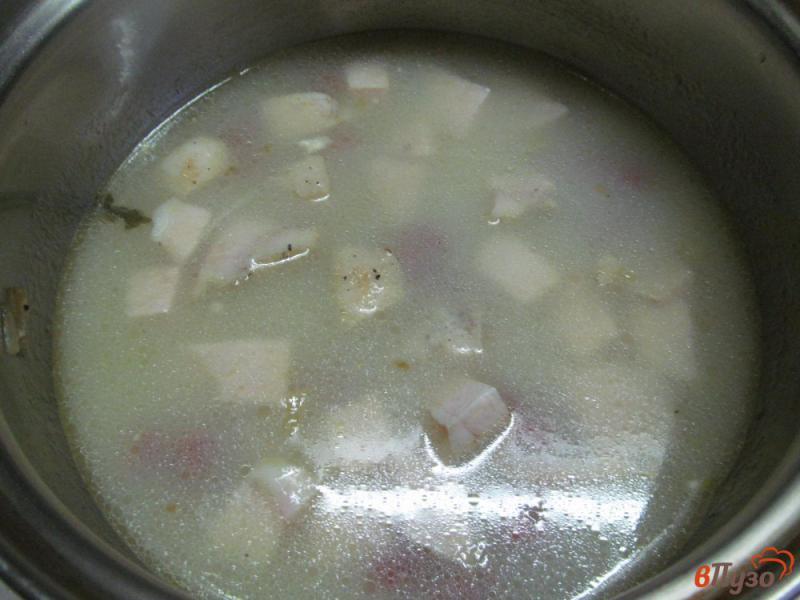 Фото приготовление рецепта: Поливка - суп с бужениной и овощами шаг №4