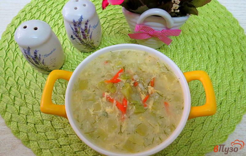 Фото приготовление рецепта: Суп из кабачков с молоком шаг №11