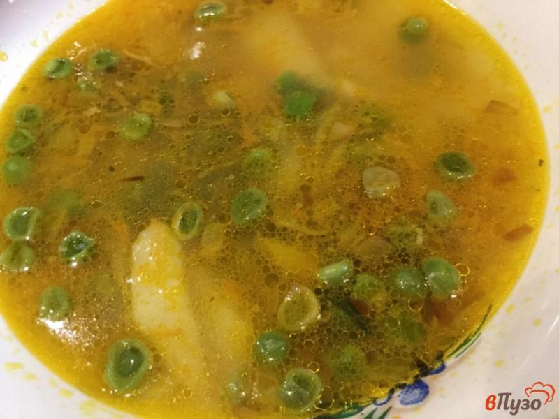 Фото приготовление рецепта: Суп с зеленым горошком шаг №10