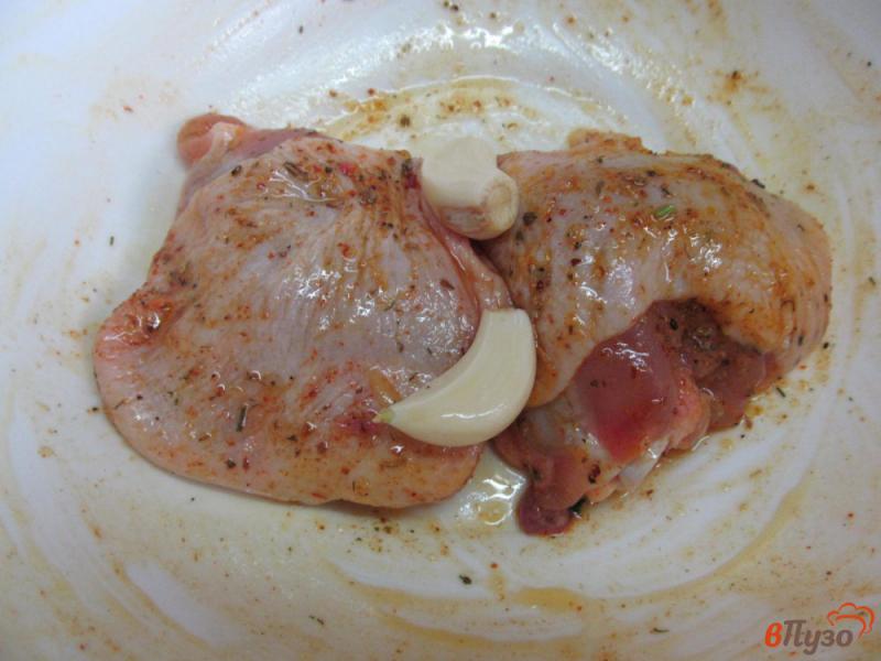 Фото приготовление рецепта: Овощи с курицей запеченные в рукаве шаг №4