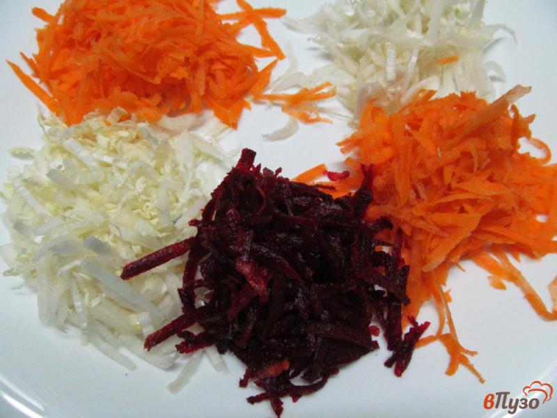Фото приготовление рецепта: Салат из капусты свеклы и моркови шаг №3