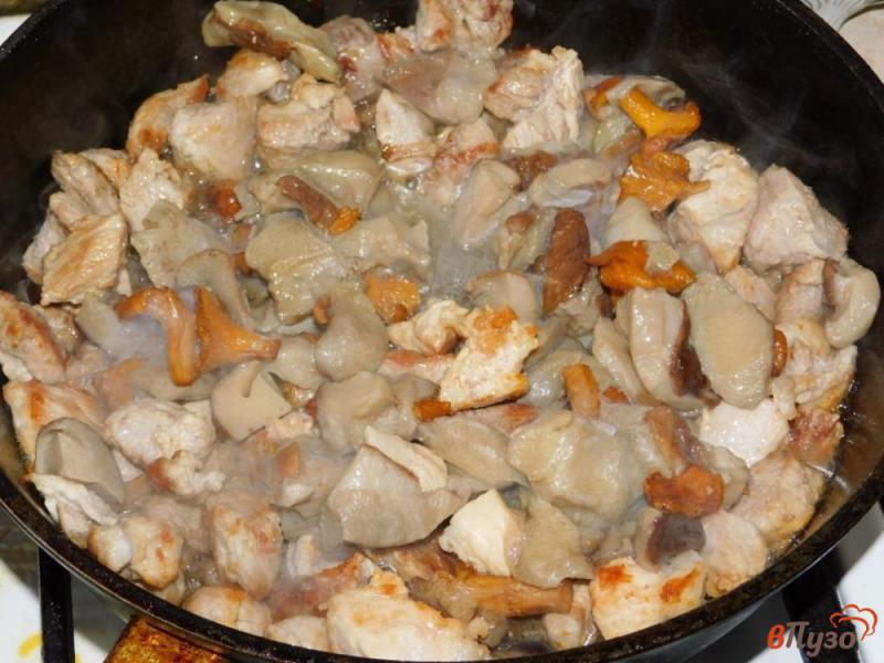 Фото приготовление рецепта: Мясная подлива с грибами в томате шаг №3