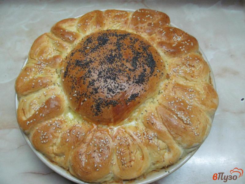 Фото приготовление рецепта: Белый хлеб «подсолнух» шаг №10