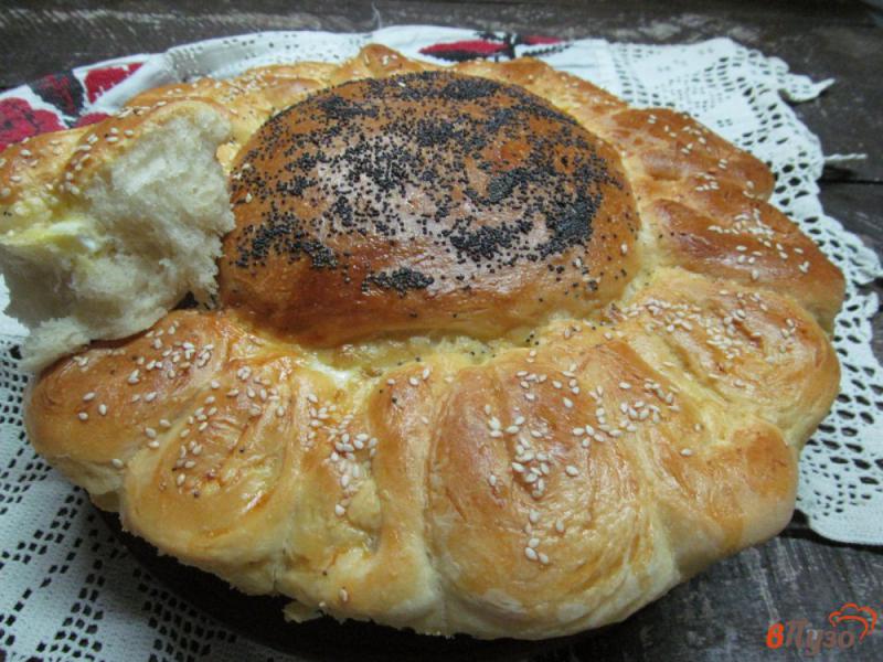 Фото приготовление рецепта: Белый хлеб «подсолнух» шаг №12