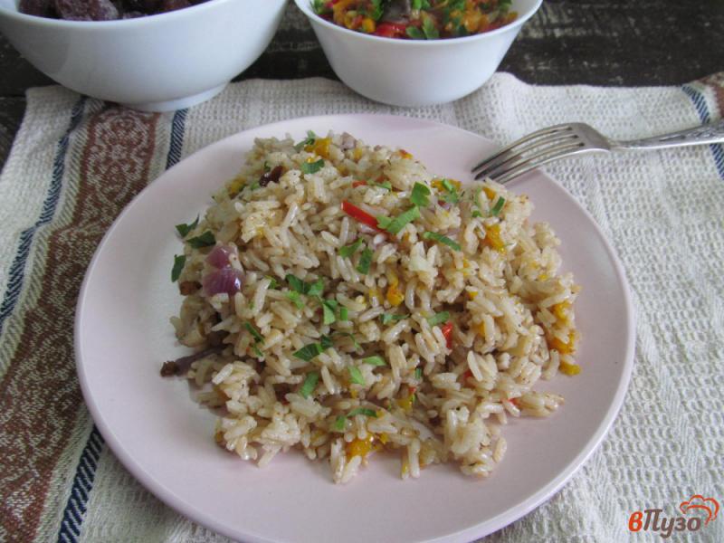 Фото приготовление рецепта: Рис с тыквой в мультиварке шаг №5