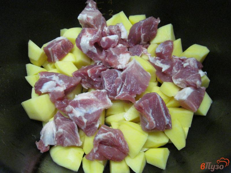 Фото приготовление рецепта: Тушеная свинина с картофелем в мультиварке шаг №1