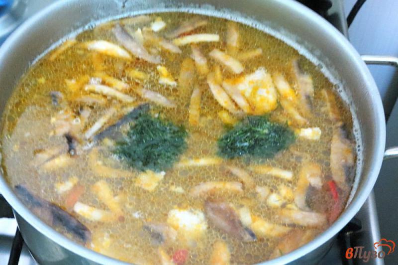 Фото приготовление рецепта: Овощной суп с чечевицей шаг №9