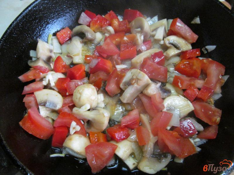 Фото приготовление рецепта: Драник с мясом и овощами шаг №4