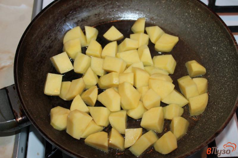 Фото приготовление рецепта: Рагу со свининой, картофелем и цветной капустой шаг №4