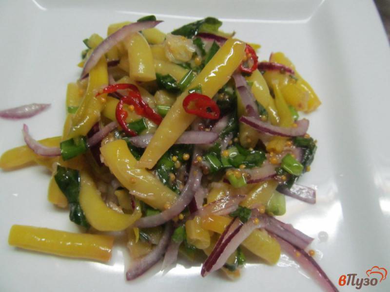 Фото приготовление рецепта: Салат из стручковой фасоли шаг №5