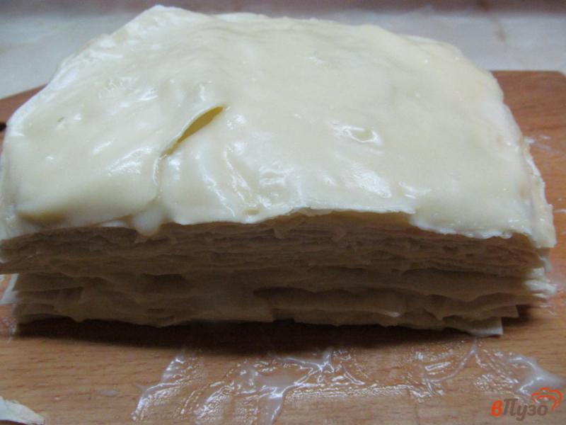 Фото приготовление рецепта: Торт «Наполеон» без выпечки из готового лаваша шаг №9