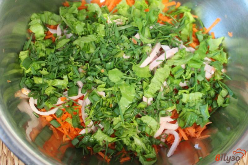 Фото приготовление рецепта: Морковный салат с ветчиной шаг №3