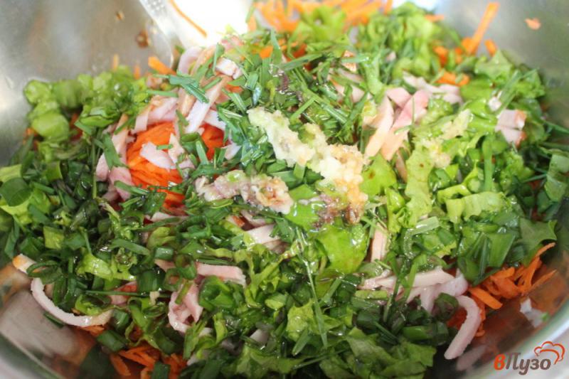 Фото приготовление рецепта: Морковный салат с ветчиной шаг №4