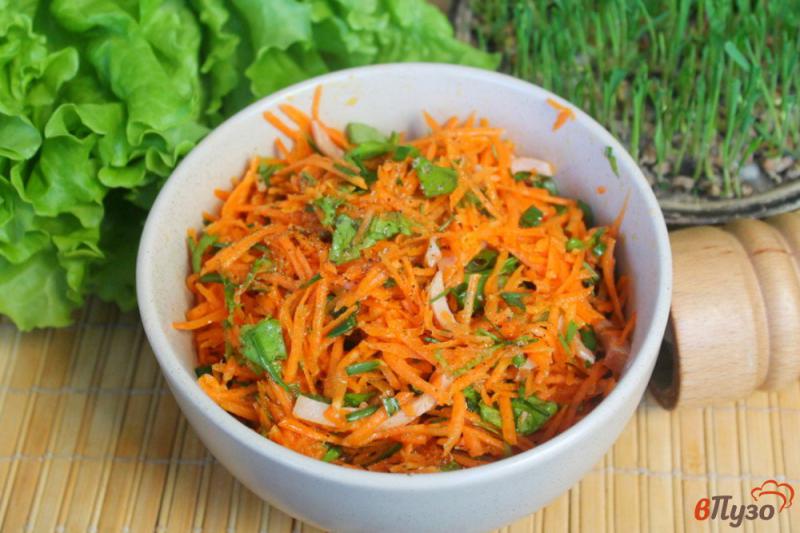 Фото приготовление рецепта: Морковный салат с ветчиной шаг №5