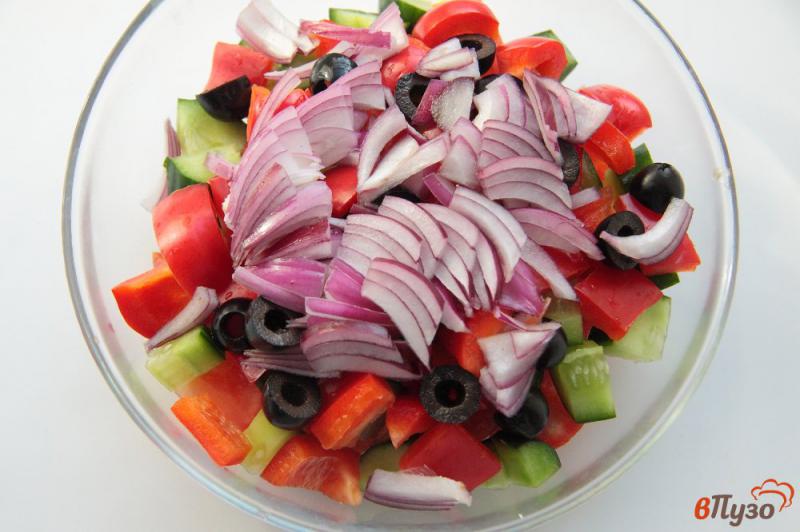 Фото приготовление рецепта: Греческий салат шаг №5